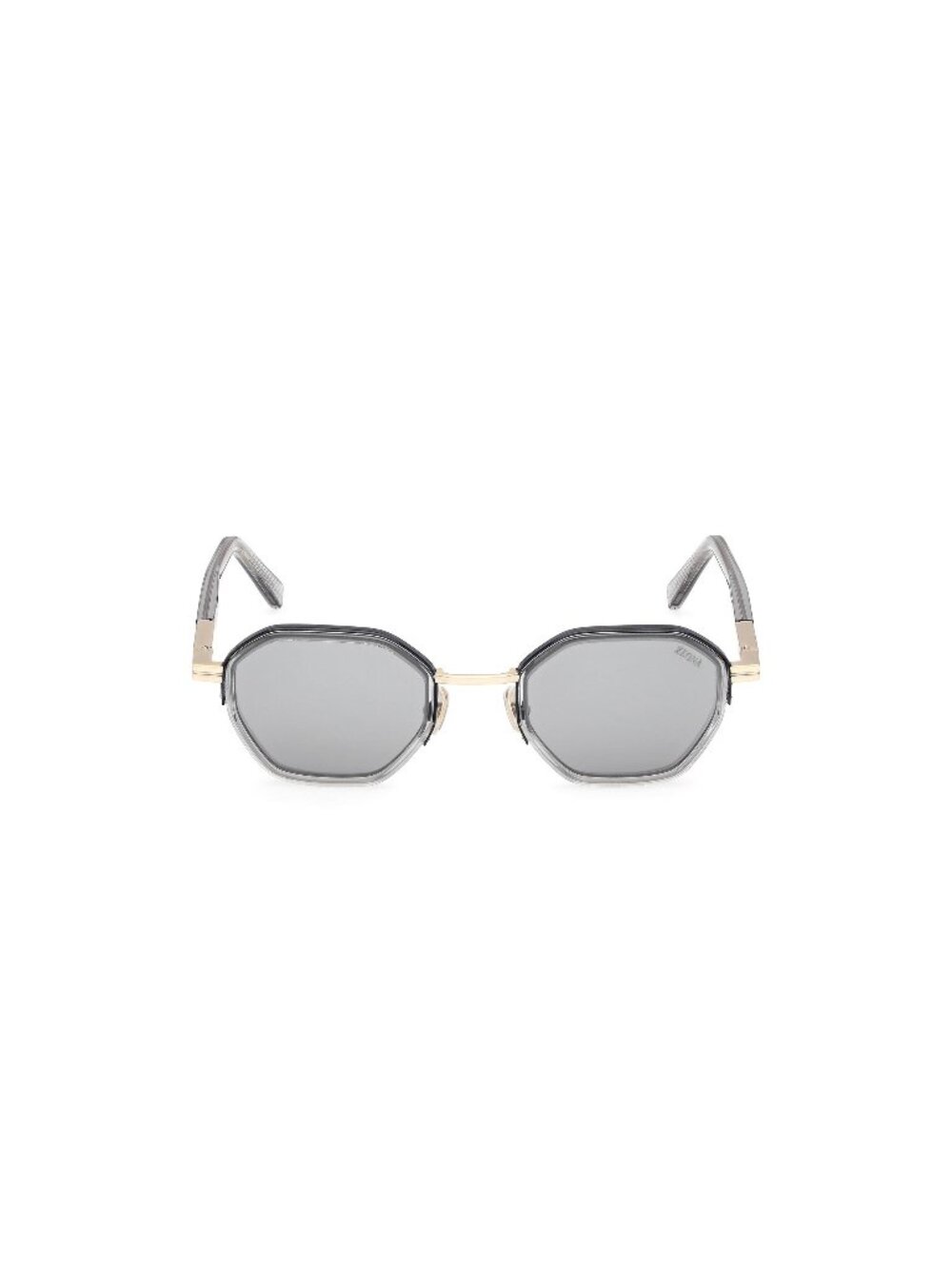 New Zegna Men's Sunglasses Green Square Grey Lens Metal Frame EZ0259 93C 50